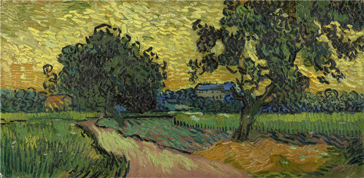 Landscape With The Chateau Of Auvers At Sunset